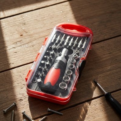 31 ნაწილიანი სახრახნისების სეტი