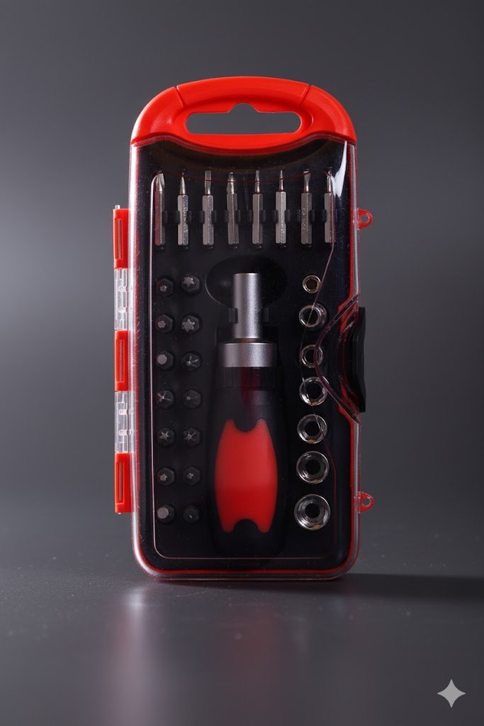 31 ნაწილიანი სახრახნისების სეტი