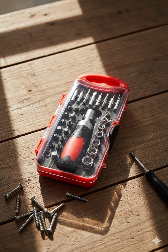 31 ნაწილიანი სახრახნისების სეტი